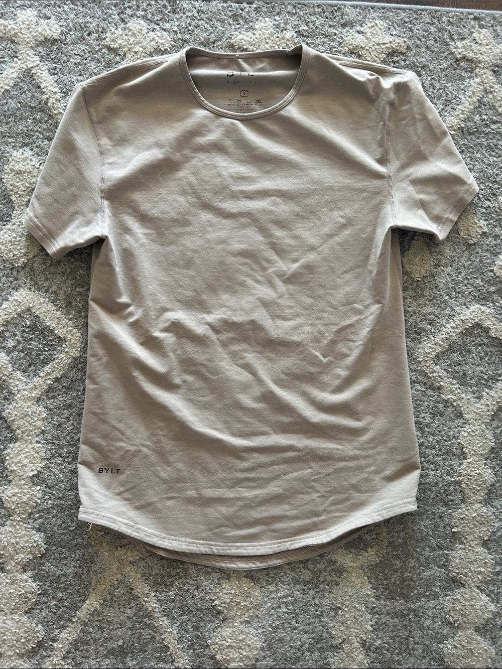 Crew Neck T-Shirt in Light Taupe
